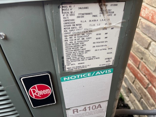Rheem outside condenser