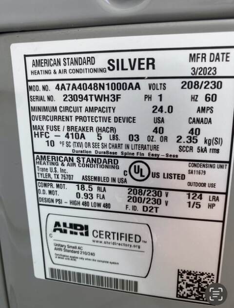 4 ton AS evap coil