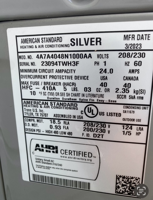 4 ton AS evap coil