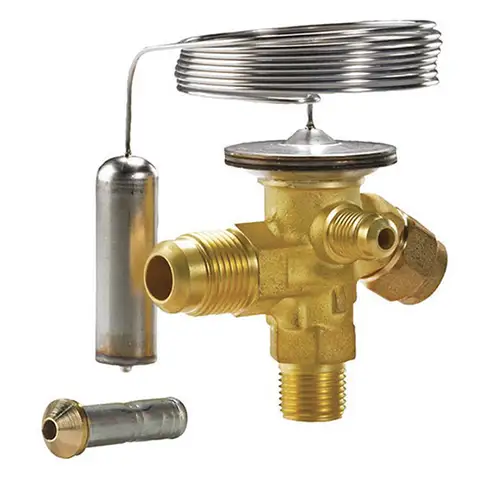 A thermostatic expansion valve for an air conditioner.
